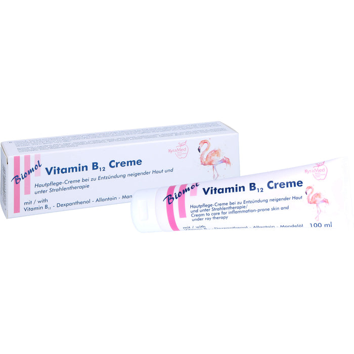 KyraMed Vitamin B12 Creme für zu Entzündung neigende Haut und bei Strahlentherapie, 100 ml Cream