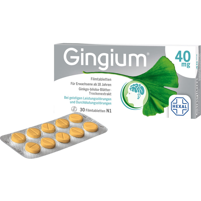 Gingium 40 mg Filmtabletten, 30 pc Tablettes