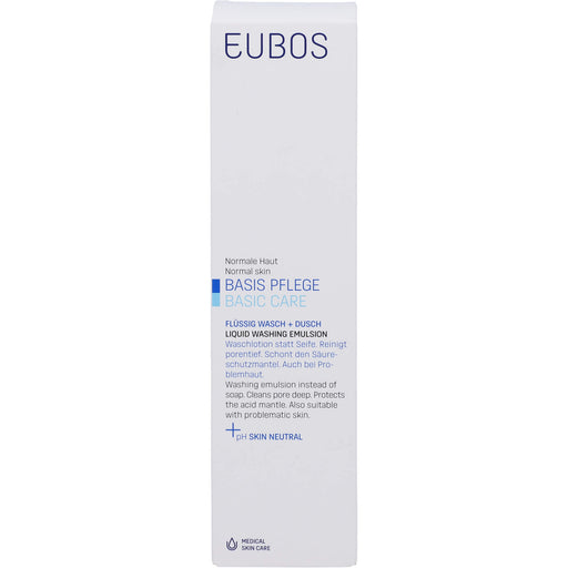 EUBOS flüssige Waschlotion für normale Haut blau pH neutral mit Dosierspender, 400 ml Lösung