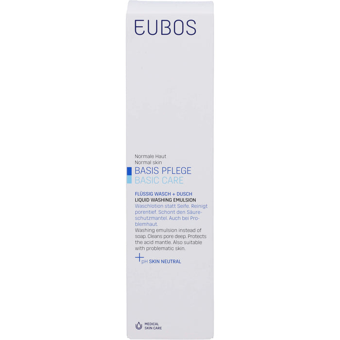 EUBOS flüssige Waschlotion für normale Haut blau pH neutral mit Dosierspender, 400 ml Lösung