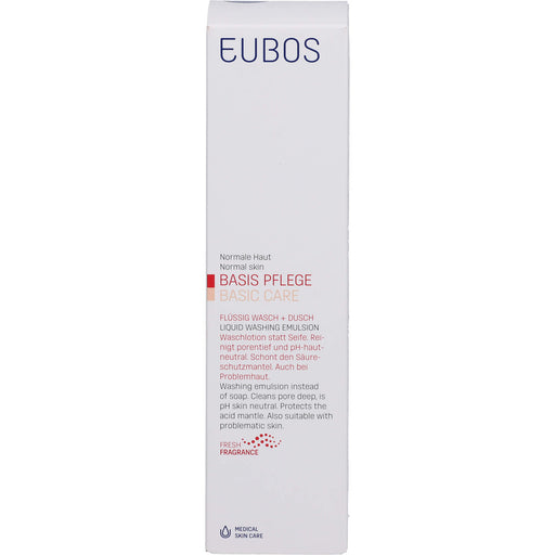 EUBOS flüssige Waschlotion für normale Haut rot mit frischem Duft mit Dosierspender, 400 ml Lösung
