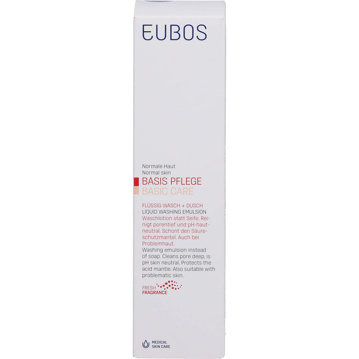 EUBOS flüssige Waschlotion für normale Haut rot mit frischem Duft mit Dosierspender, 400 ml Lösung