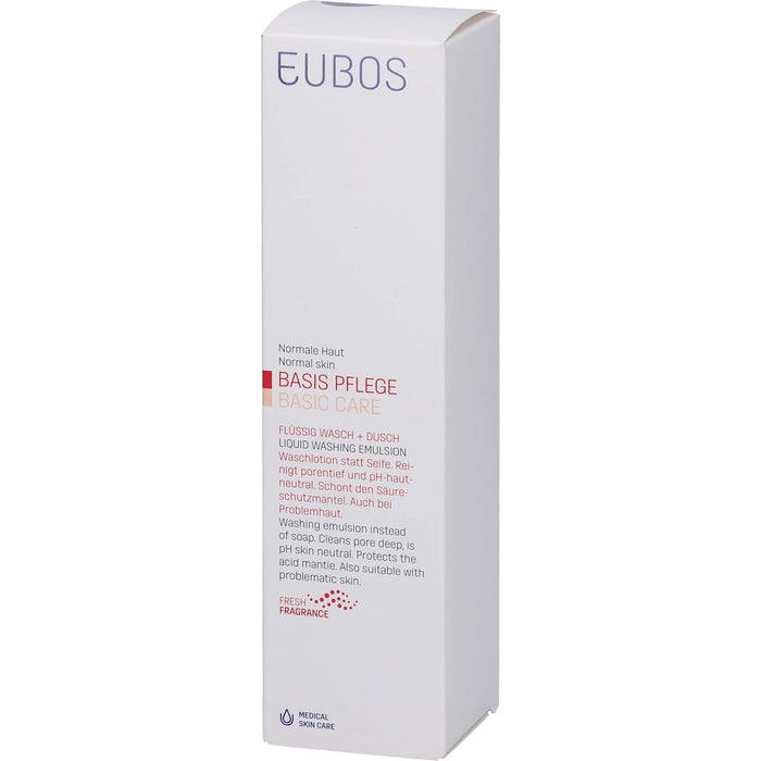 EUBOS flüssige Waschlotion für normale Haut rot mit frischem Duft mit Dosierspender, 400 ml Solution