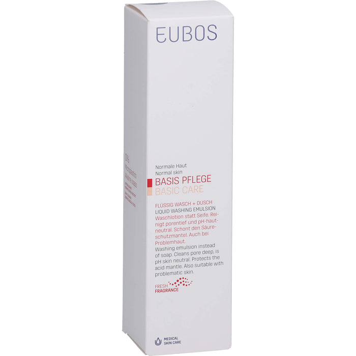 EUBOS flüssige Waschlotion für normale Haut rot mit frischem Duft mit Dosierspender, 400 ml Solution