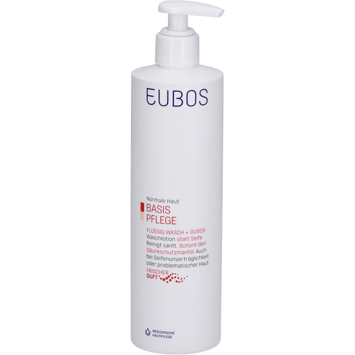 EUBOS flüssige Waschlotion für normale Haut rot mit frischem Duft mit Dosierspender, 400 ml Solution