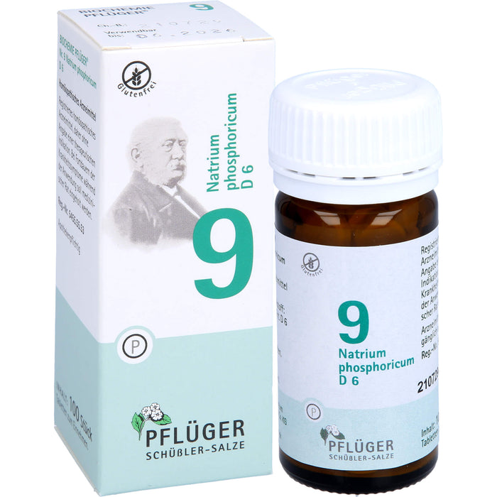 Pflüger Biochemie Nr.9 Natrium phosphoricum D6 Tabletten, 100 pcs. Tablets