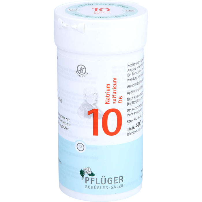 Pflüger Biochemie Nr. 10 Natrium sullfuricum D6 Tabletten, 400 St. Tabletten