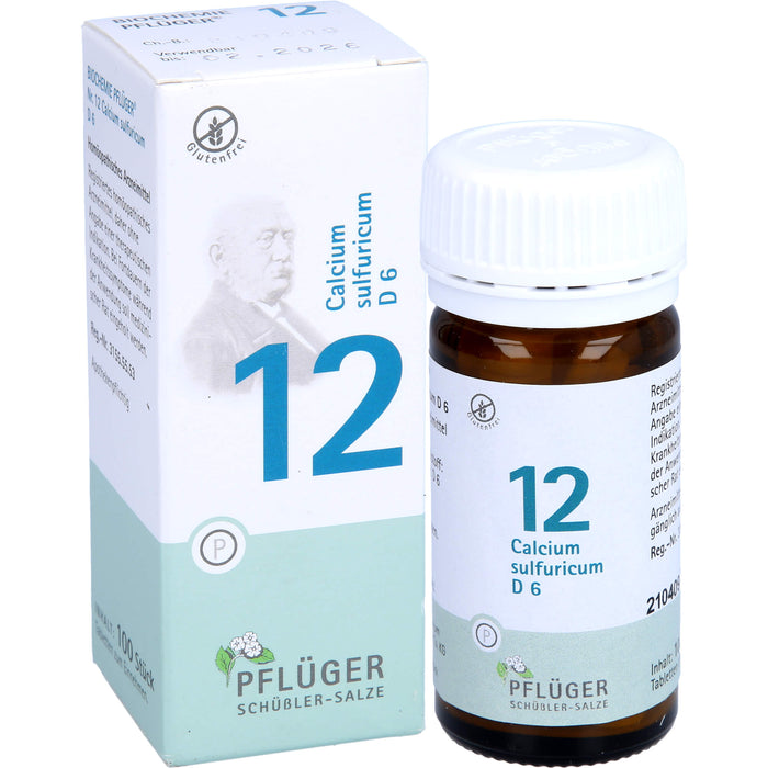 Pflüger Biochemie Nr.12 Calcium sulfuricum D6 Tabletten, 100 pcs. Tablets