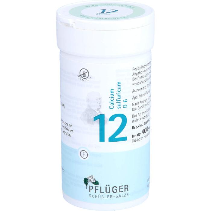 Pflüger Biochemie Nr.12 Calcium sulfuricum D6 Tabletten, 400 pc Tablettes