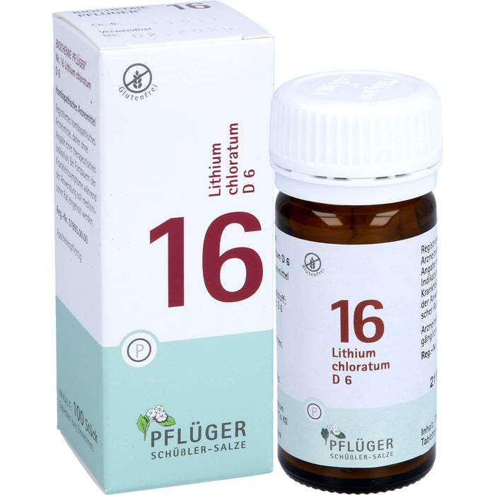 Pflüger Biochemie Nr.16 Lithium chloratum D6 Tabletten, 100 pcs. Tablets