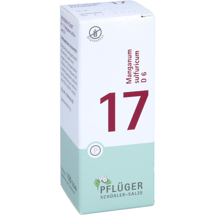 Pflüger Biochemie Nr.17 Manganum sulfuricum D6 Tabletten, 100 pc Tablettes