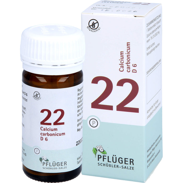 Pflüger Biochemie Nr.22 Calcium carbonicum D6 Tabletten, 100 pcs. Tablets