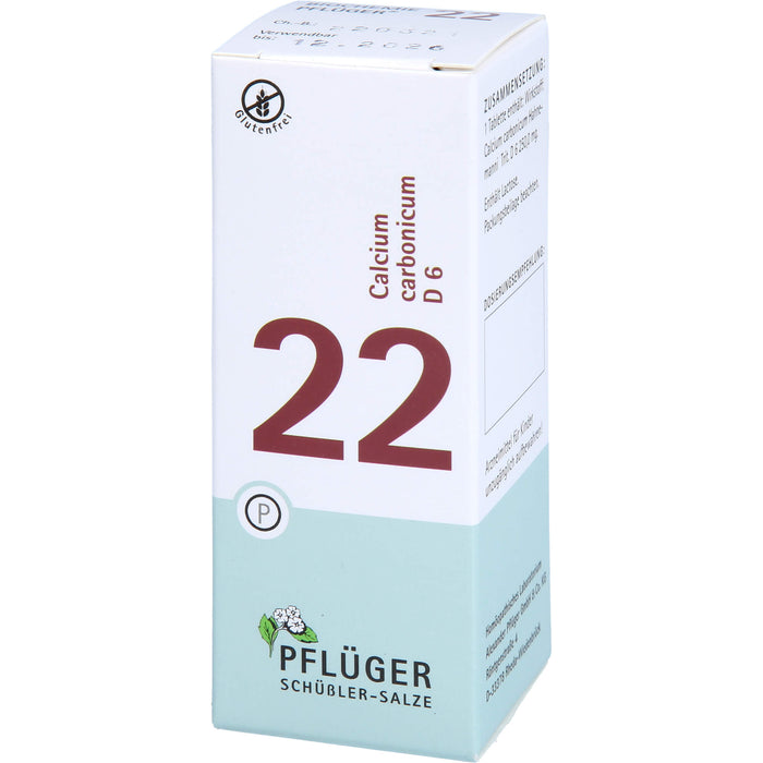 Pflüger Biochemie Nr.22 Calcium carbonicum D6 Tabletten, 100 pcs. Tablets