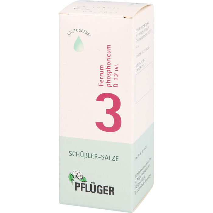 Pflüger Biochemie Nr.3 Ferrum phosphoricum D12 Dilution, 100 ml Solution