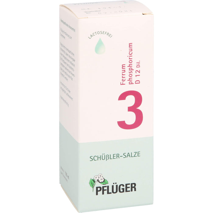 Pflüger Biochemie Nr.3 Ferrum phosphoricum D12 Dilution, 100 ml Solution