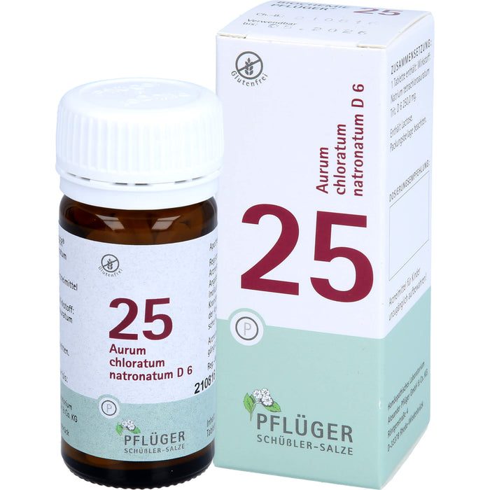 Pflüger Biochemie Nr.25 Aurum chloratum natronatum D6 Tabletten, 100 pc Tablettes