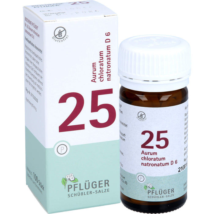 Pflüger Biochemie Nr.25 Aurum chloratum natronatum D6 Tabletten, 100 pc Tablettes