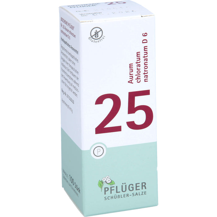 Pflüger Biochemie Nr.25 Aurum chloratum natronatum D6 Tabletten, 100 pc Tablettes