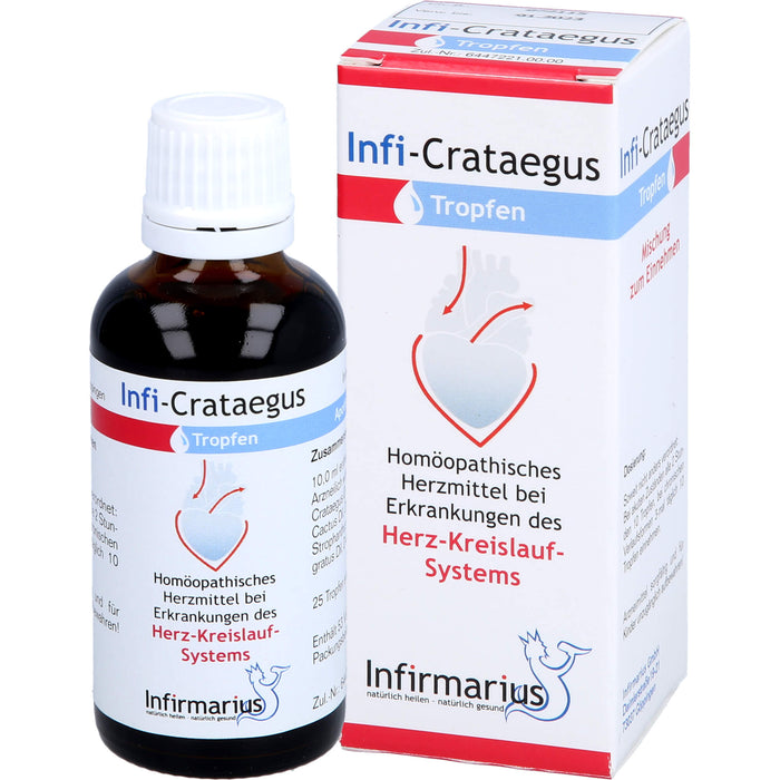 Infi Crataegus Tropfen bei Erkrankungen des Herz-Kreislauf-Systems, 50 ml Solution