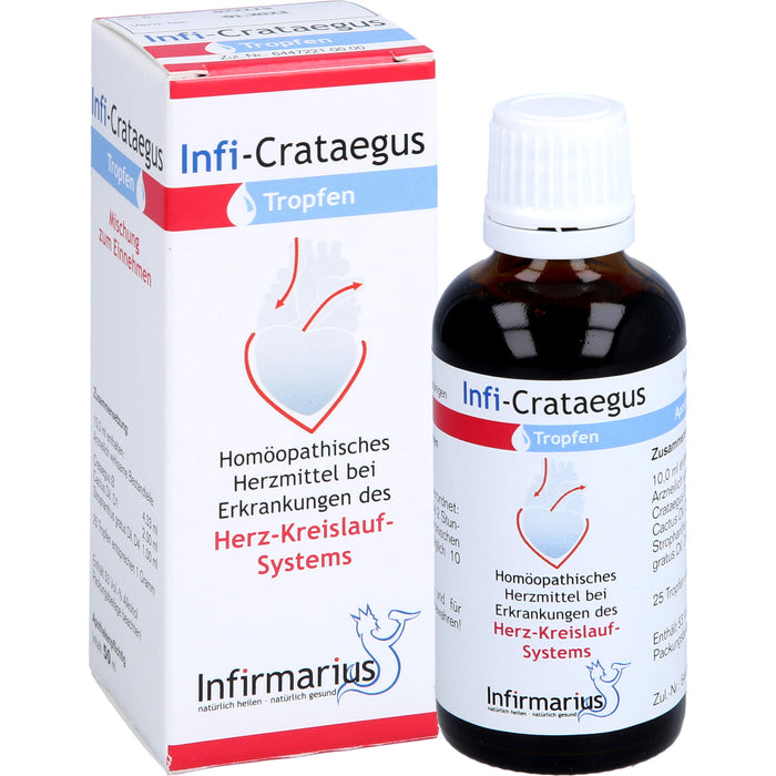 Infi Crataegus Tropfen bei Erkrankungen des Herz-Kreislauf-Systems, 50 ml Solution