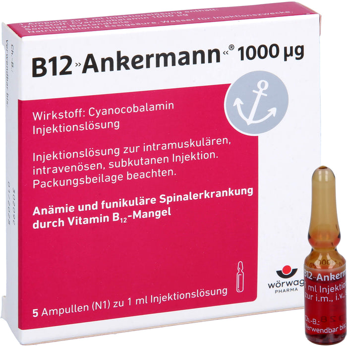 B12 Ankermann  1000 µg, Injektionslösung, 5 pcs. Ampoules