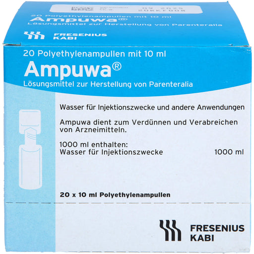 Ampuwa , Lösungsmittel zur Herstellung von Parenteralia Polyethylenampullen, 10 ml, 200 ml Lösung