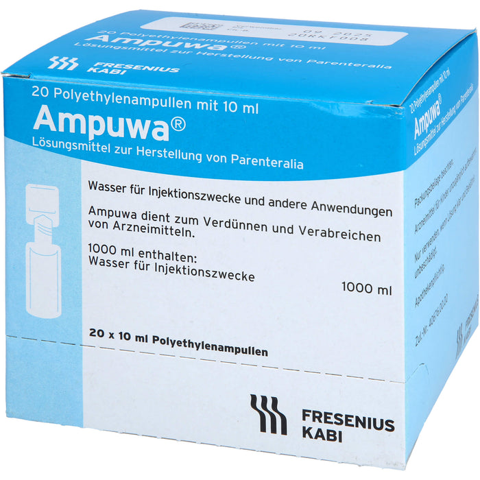 Ampuwa , Lösungsmittel zur Herstellung von Parenteralia Polyethylenampullen, 10 ml, 200 ml Solution