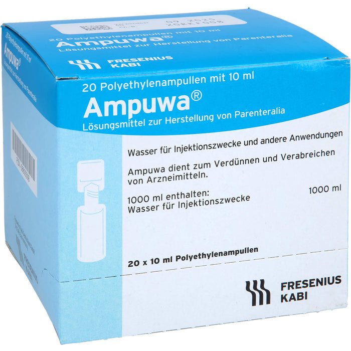 Ampuwa , Lösungsmittel zur Herstellung von Parenteralia Polyethylenampullen, 10 ml, 200 ml Solution