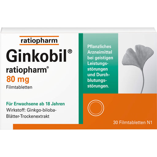 Ginkobil ratiopharm 80 mg Filmtabletten, 30 St. Tabletten