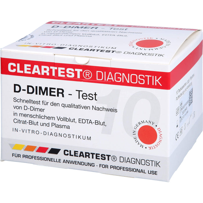Cleartest D-Dimer Test Vollblut TVT LE DIC, 10 pc Test