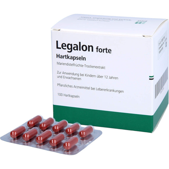 Legalon forte Eurim Hartkapseln zur unterstützenden Behandlung von Lebererkrankungen, 100 pc Capsules