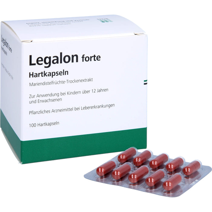 Legalon forte Eurim Hartkapseln zur unterstützenden Behandlung von Lebererkrankungen, 100 pc Capsules