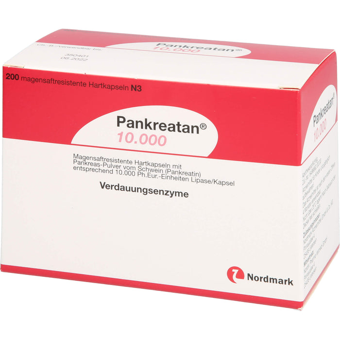 Pankreatan  10.000, Magensaftresistente Hartkapseln, 200 St. Kapseln