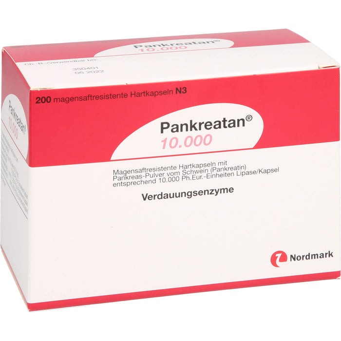 Pankreatan  10.000, Magensaftresistente Hartkapseln, 200 St. Kapseln
