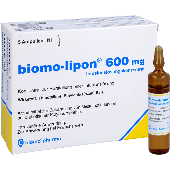 Biomo-lipon 600 mg Infusionslösungskonzentrat, 10 pcs. Ampoules