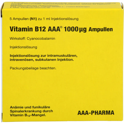 Vitamin B12 AAA  1000 µg Ampullen, 5 ml Lösung