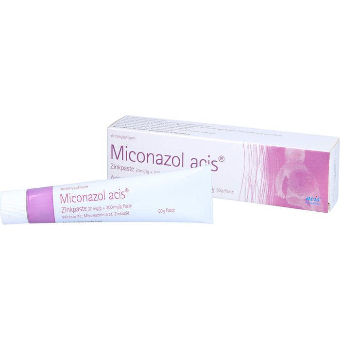 Miconazol acis  Zinkpaste, 20 mg/g + 200 mg/g Paste, 50 g Crème