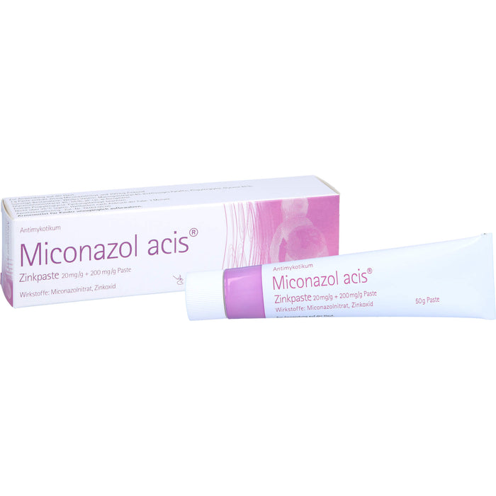 Miconazol acis  Zinkpaste, 20 mg/g + 200 mg/g Paste, 50 g Crème