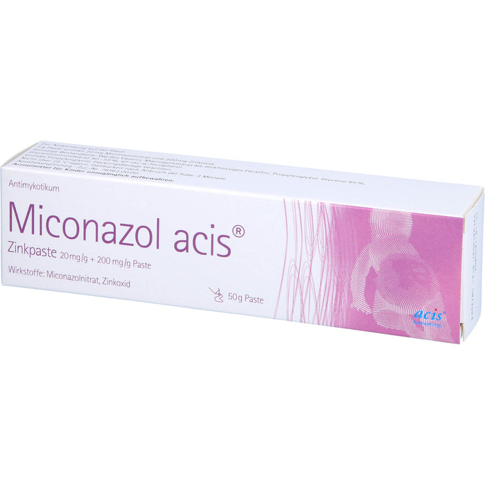 Miconazol acis  Zinkpaste, 20 mg/g + 200 mg/g Paste, 50 g Crème
