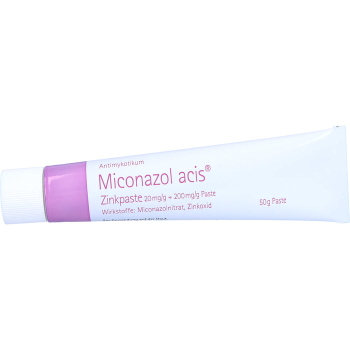 Miconazol acis  Zinkpaste, 20 mg/g + 200 mg/g Paste, 50 g Crème