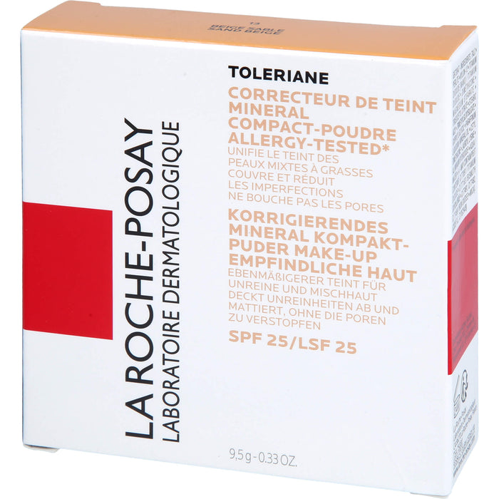 La Roche-Posay Toleriane korrigierendes Mineral Kompaktpuder Make-up Nr. 13 Sand Beige für empfindliche Haut, 9 g Poudre
