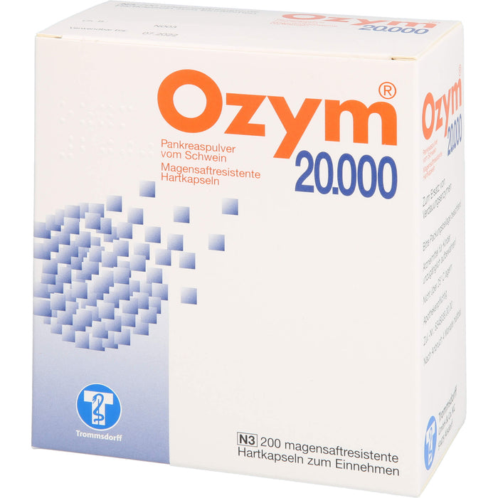 Ozym  20 000, magensaftresistente Hartkapseln, 200 St. Kapseln
