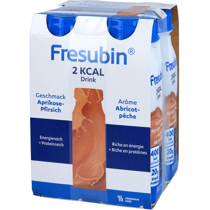 Fresubin 2 kcal Drink Aprikose-Pfirsich Trinkflaschen, 800 ml Solution