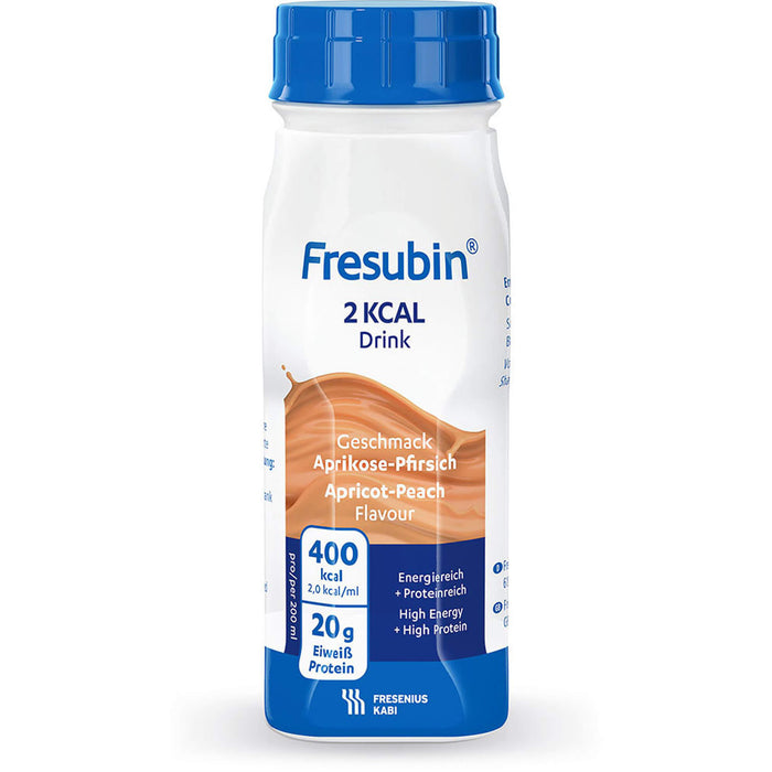 Fresubin 2 kcal Drink Aprikose-Pfirsich Trinkflaschen, 800 ml Solution