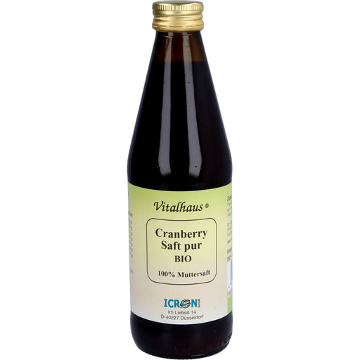 Vitalhaus Cranberry Saft pur Bio, 330 ml Lösung