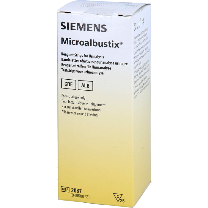 MICROALBUSTIX Harnteststreifen zur Erkennung von Mikroalbuminurie, 25 St. Teststreifen