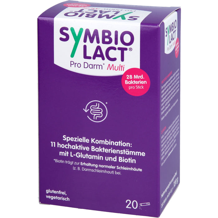 SymbioLact Pro Darm Multi Sticks mit 28 Mrd. Bakterien, L-Glutamin & Biotin, 20 St. Sticks