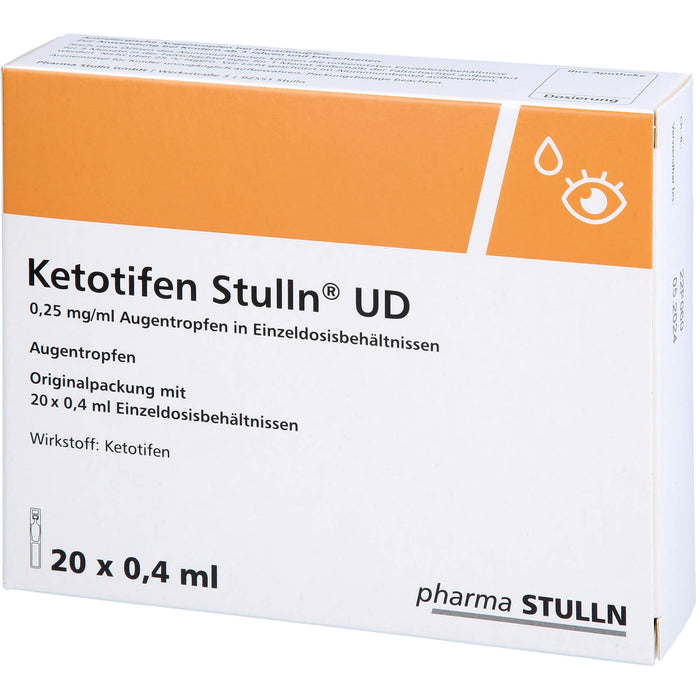 Ketotifen Stulln UD Augentropfen bei allergischer Konjunktivitis, 20 pcs. Single dose containers