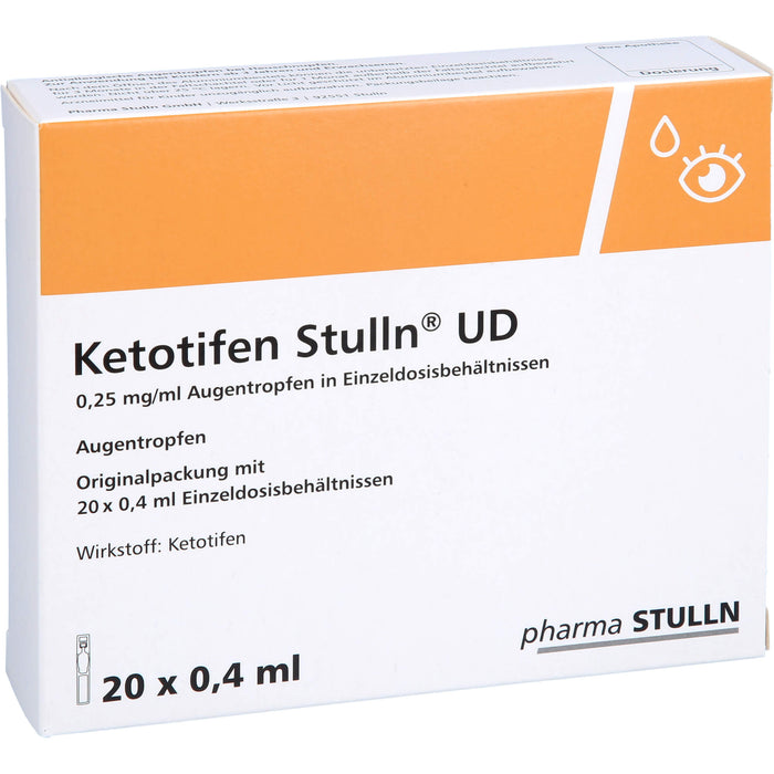 Ketotifen Stulln UD Augentropfen bei allergischer Konjunktivitis, 20 pcs. Single dose containers