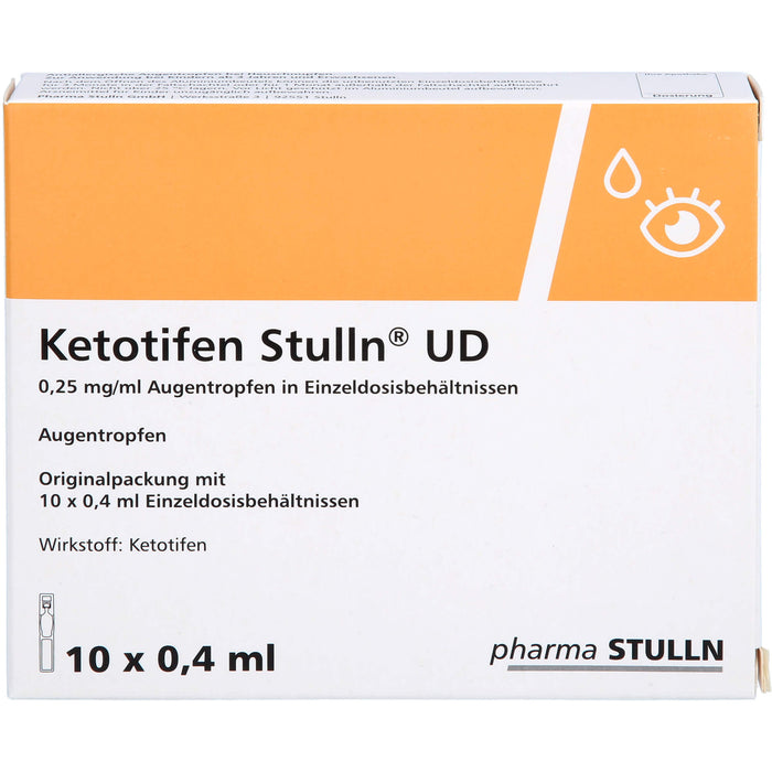 Ketotifen Stulln UD Augentropfen bei allergischer Konjunktivitis, 10 St. Einzeldosispipetten
